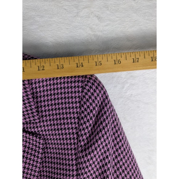NWT‎ Mango MNG Houndstooth Blazer Womens XXS Purple Black Americana Carlota Coat - Picture 8 of 16